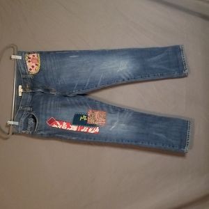 Cabi Boyfriend Jeans Boyfriend Patches Size 2